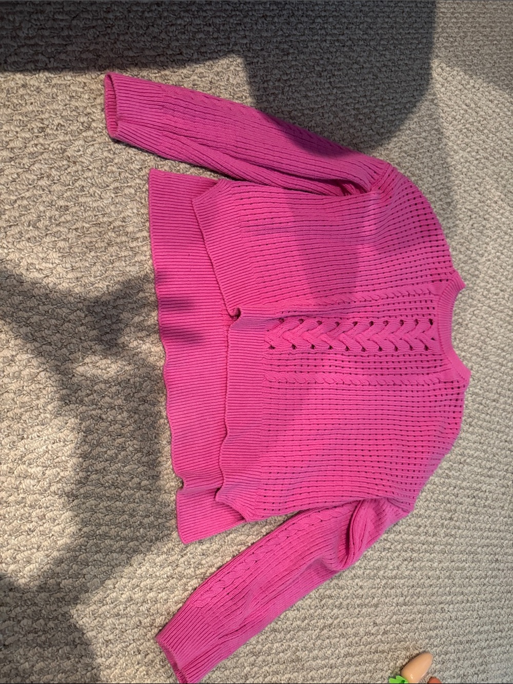 Women's Crewneck Knit Sweater in Bright Pink